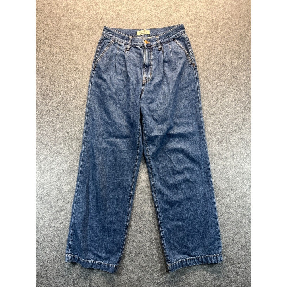 Madewell Jeans Women's 27 Baggy Straight Jeans‎ Blue High Rise Denim Pants